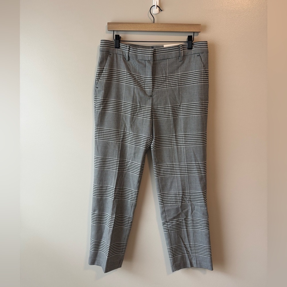 LOFT Monochrome Houndstooth Trousers